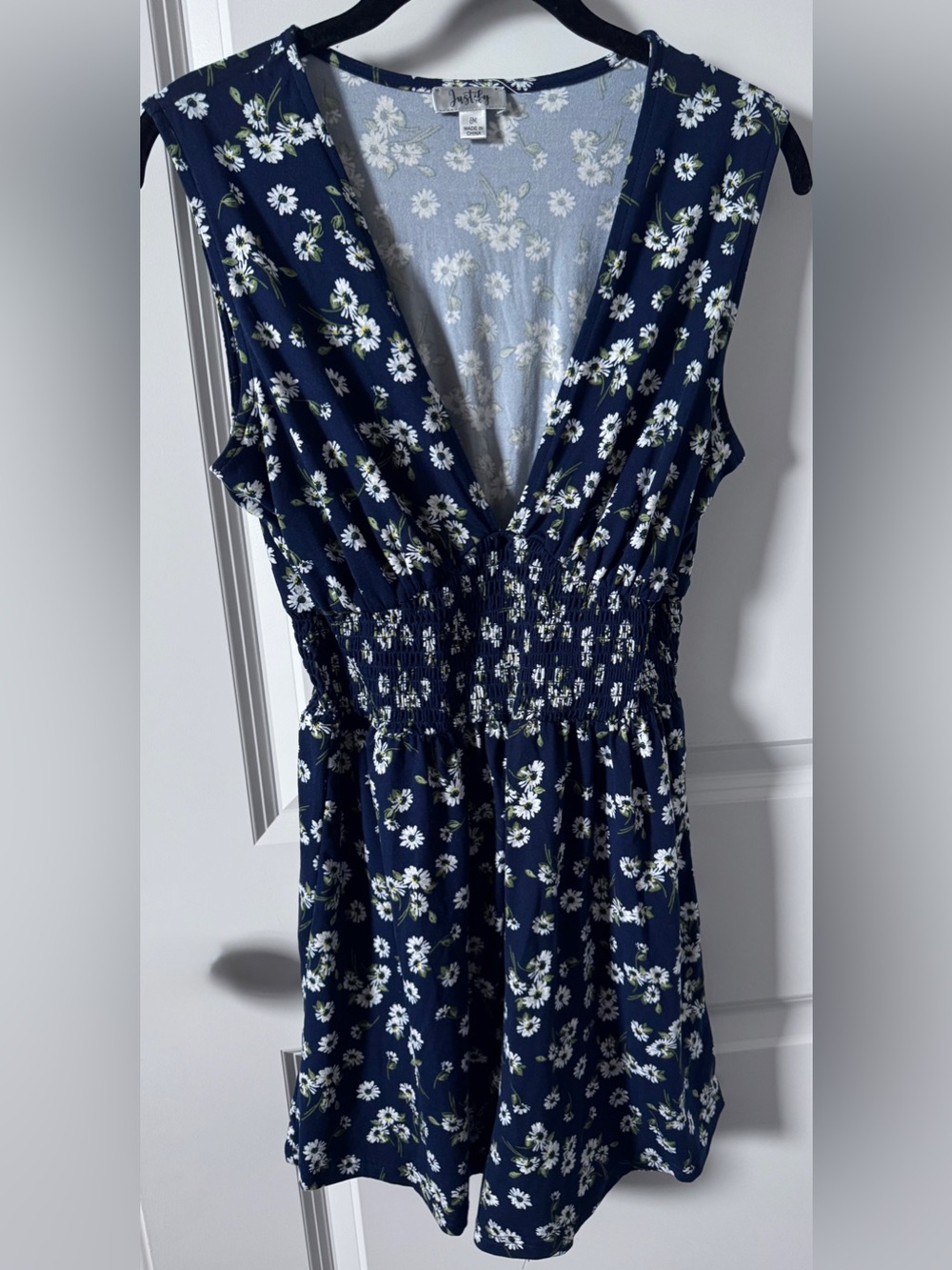 Justify Blue Floral Romper-Medium